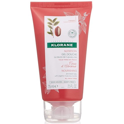 Klorane Travel Size Nourishing Shower Gel With Organic Cupuacu Butter Hibiscus Flower Подхранващ душ гел с цвят от хибискус 75ml