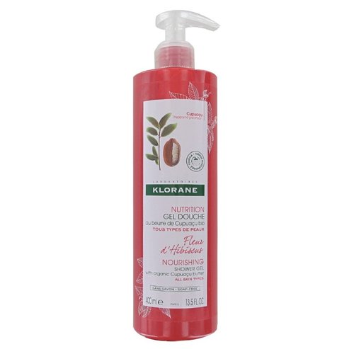 Klorane Nourishing Shower Gel With Organic Cupuacu Butter With Hibiscus Flower Нежен душ гел с цвят от хибискус 400ml