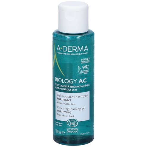 A-Derma Подарък Biology-AC Cleansing Foaming Gel Purifying Face, Chest & Back 100ml