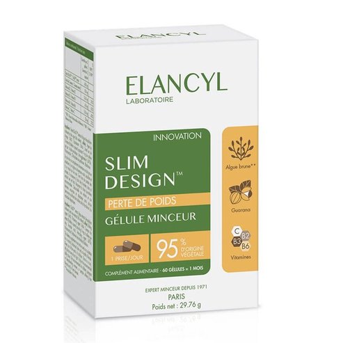 Elancyl Slim Design Gelule Minceur Хранителна добавка, Подпомага отслабването и поддържа кожата стегната 60 капс.