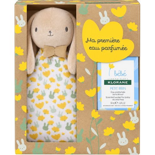 Klorane Promo Bebe Petit Brin Scented Water for Baby 50ml & Подарък Green Rabbit Soft Toy 1 бр