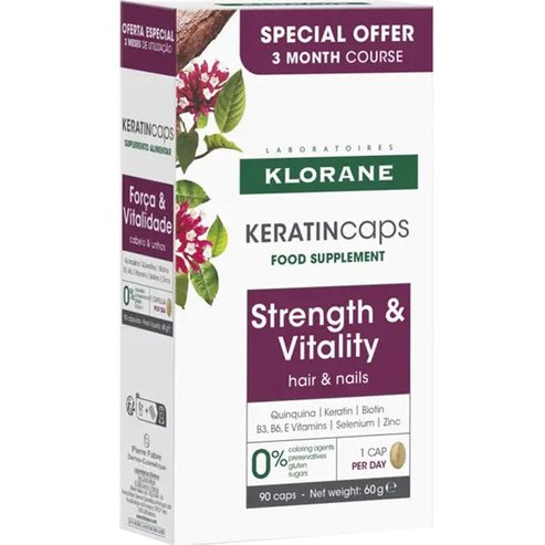 Klorane Promo Strength & Vitality Hair & Nails Keratin 90caps (3x30caps)