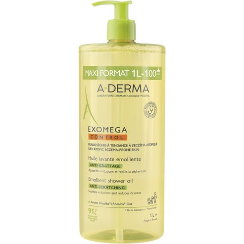 A-Derma Exomega Control Emollient Anti - Scratching Shower Oil 1000ml