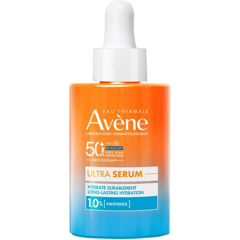 Avene Long Lasting Hydration Spf50+, 1.0% Panthenol Ultra Serum Дълготраен хидратиращ серум за лице с много висока защита и пантенол 30ml