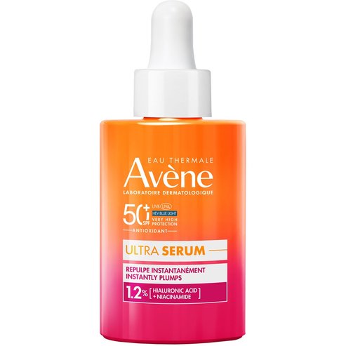 Avene Instant Plump Spf50+, 1.2% Hyaluronic Acid & Niacinamide Ultra Serum Серум за лице против стареене с незабавно стягане и много висока защита с хиалуронова киселина и ниацинамид 30ml