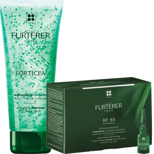 Rene Furterer Rf 80 Concentre 12 amp x 5ml & Forticea Shampooing Energisant Shampoo 200ml