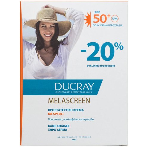 Ducray Promo Melascreen Protective Anti-Spots Cream Spf50+ for Dry Skin 2x50ml