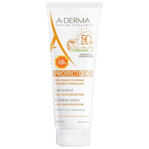 A-Derma Promo Protect Kids Sunscreen Lotion for Face & Body Spf50+, 250ml