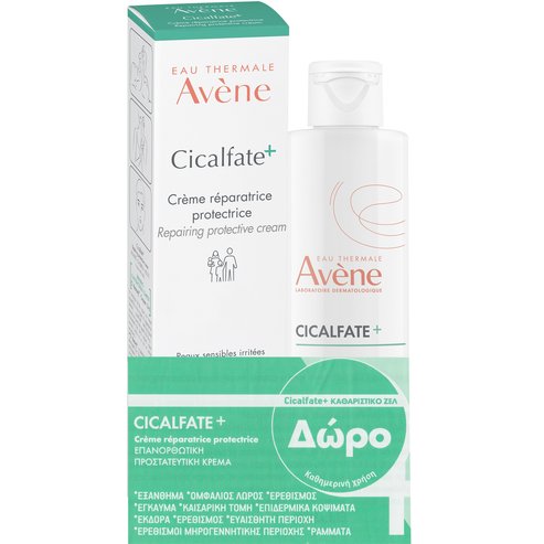 Avene Promo Cicalfate+ Restorative & Protective Cream 100ml & Подарък Purifying Cleansing Gel 200ml