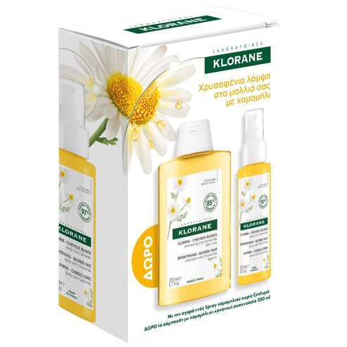 Klorane Promo Birghtening Spray with Chamomile 100ml & Подарък Shampoo with Chamomile 200ml