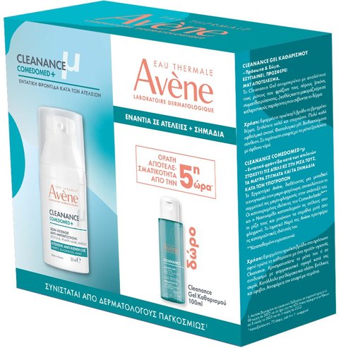 Avene Promo Cleanance Comedomed+μ Anti-Imperfections Cream 30ml & Подарък Face & Body Cleansing Gel 100ml