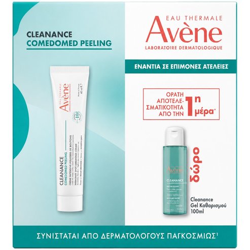 Avene Promo Cleanance Comedomed Peeling Intensive Spot Breakout Cream 40ml & Подарък Face & Body Cleansing Gel 100ml