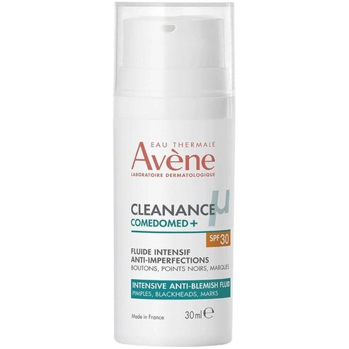 Avene Cleanance Comedomed+ Spf30 Fluid Лек Дневен Крем за Лице с Висока Защита против Несъвършенства & Акне Без Цвят 30ml