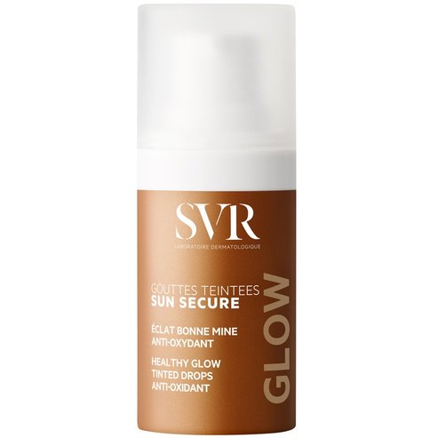 SVR Sun Secure Healthy Glow Tinted Antioxidant Drops Капки за естествен блясък със златисти & бронзови перли, идеални за смесване с хидратиращия & слънцезащитния крем 15ml