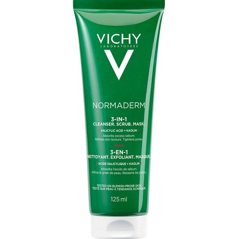 Vichy Normaderm 3 in 1 Scrub + Mask + Cleanser 125ml