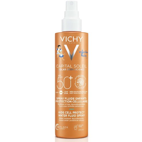 Vichy Capital Soleil Cell Protect Water Fluid Spray Kids Spf50+, 200ml