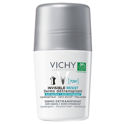 Vichy 72h Invisible Resist Anti-Stains & Anti-Irritations Detranspirant Roll-On 50ml