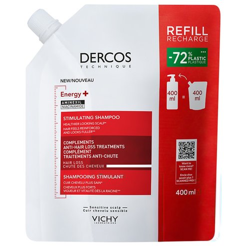 Vichy Dercos Energy+ Stimulating Shampoo - Refill 400ml