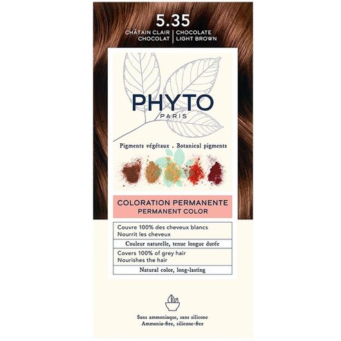 Phyto Permanent Hair Color Kit 1 Брой - 5.35 Светло кафяв шоколад