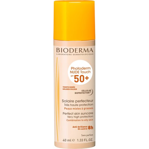 Bioderma Photoderm Golden Color Touch SPF50+ Слънцезащита с индекс SPF50+, лека текстура, за равномерен и матиращ завършек 40ml