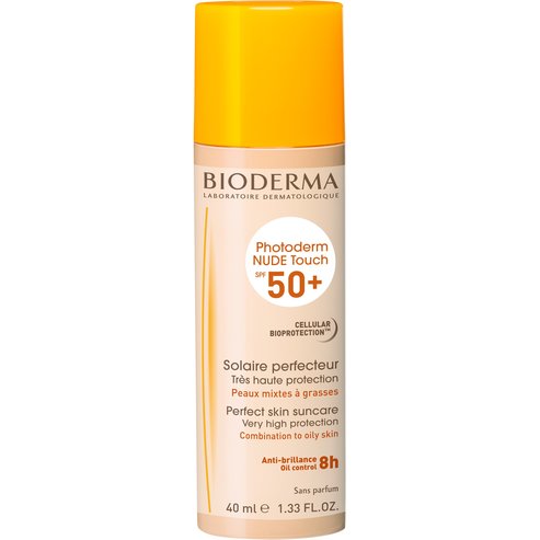 Bioderma Photoderm Nude Touch Natural Color Слънцезащита с индекс SPF50+, лека текстура, за равномерен и матиращ завършек 40ml