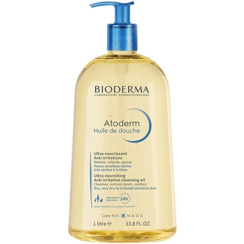Bioderma Atoderm Huile De Douche Soothing Lipid Replenishing Body, Face & Hands Cleansing Oil 1L