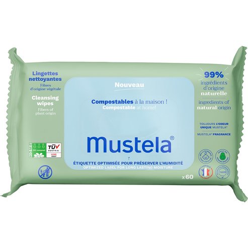 Mustela Nouveu Natural Cleansing Wipes 60 бр