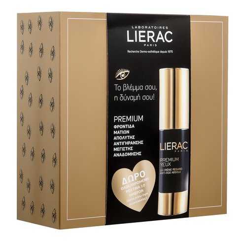 Lierac Promo Box Premium YeuxАбсолютен крем против стареене на очи 15ml & подарък Premium La Masque 10ml, Cica-Filler Serum 10ml