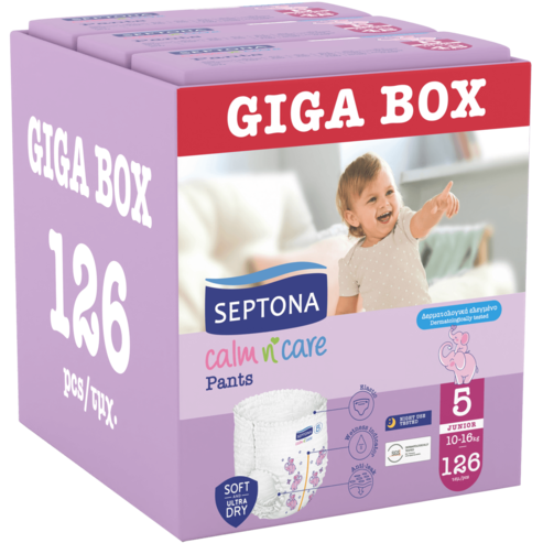 Septona Calm n\' Care Pants Giga Box Junior No5 (10-16kg) 126 бр (3x42 бр)