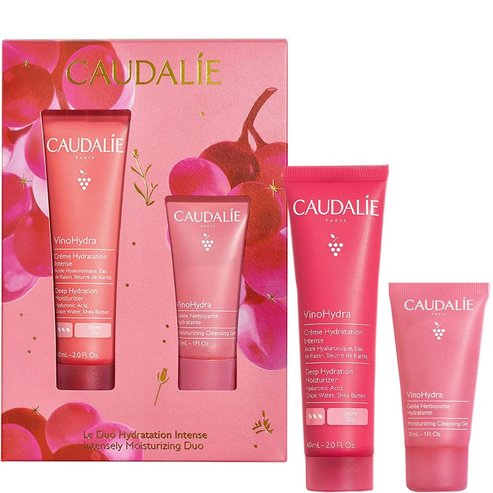 Caudalie Promo VinoHydra Deep Hydration Moisturizer Dry Skin Cream 60ml & Moisturizing Cleansing Gel 30ml
