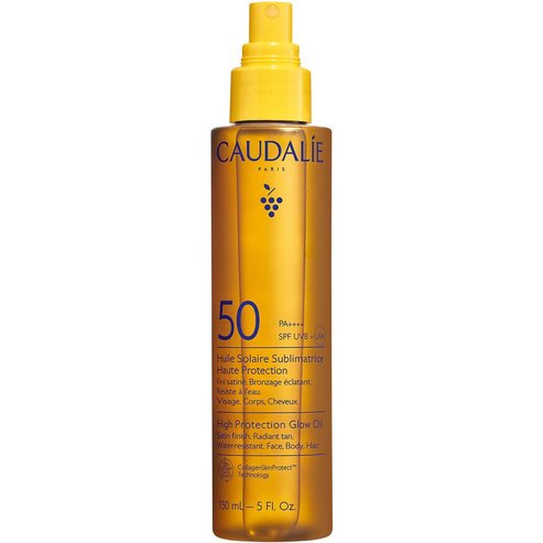 Caudalie Vinosun Spf50 Very High Protection Glow Oil Слънцезащитно масло с много висока защита за лице, тяло и коса за сияен тен 150ml