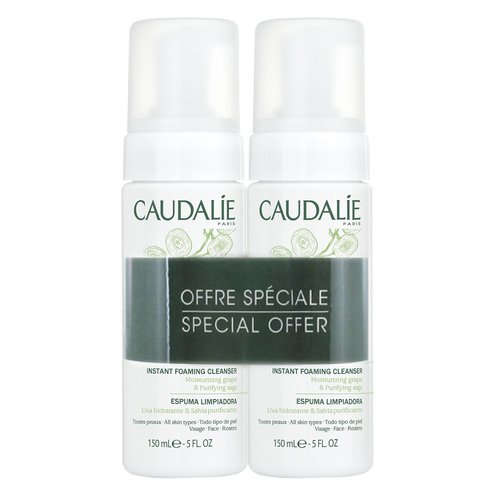 Caudalie Промо комплект Instant Foaming Cleanser Нежна почистваща пяна за лице, подходяща за всички типове кожа 2x150ml
