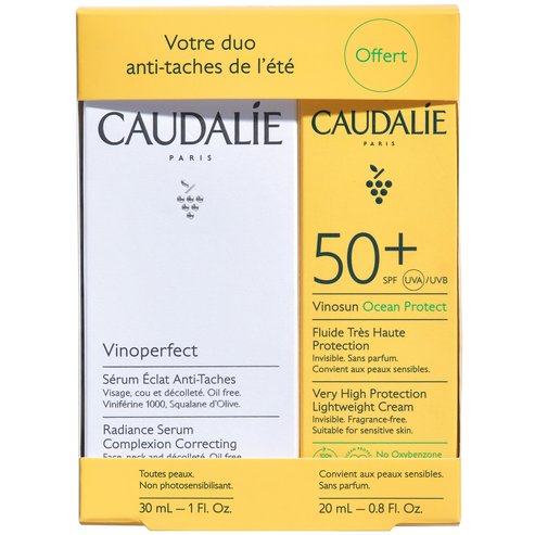 Caudalie PROMO PACK Vinoperfect Radiance Serum Complexion Correcting 30ml & Δώρο Vinosun Ocean Protect Lightweight Face Cream Spf50+, 20ml
