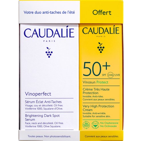 Caudalie Promo Vinoperfect Brightening Dark Spot Serum 30ml & Подарък Vinosun Protect Spf50+, 25ml