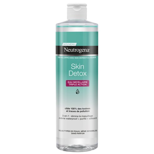 Neutrogena Skin Detox Eau Micellar Triple Action Water Нежна почистваща вода за лице 400ml