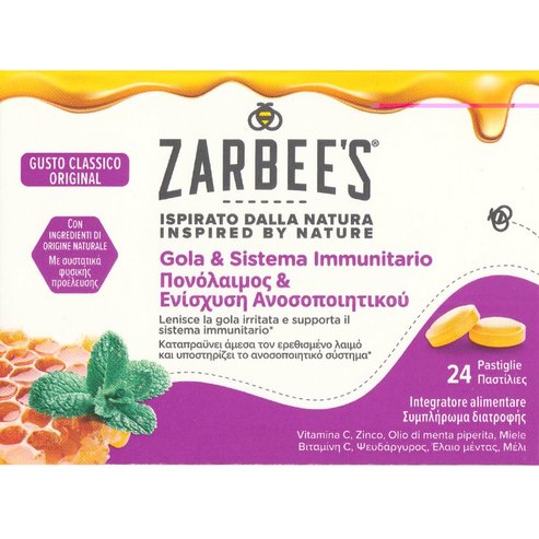 Zarbee’s Sore Throat & Immune Boosting 24 Pastilles