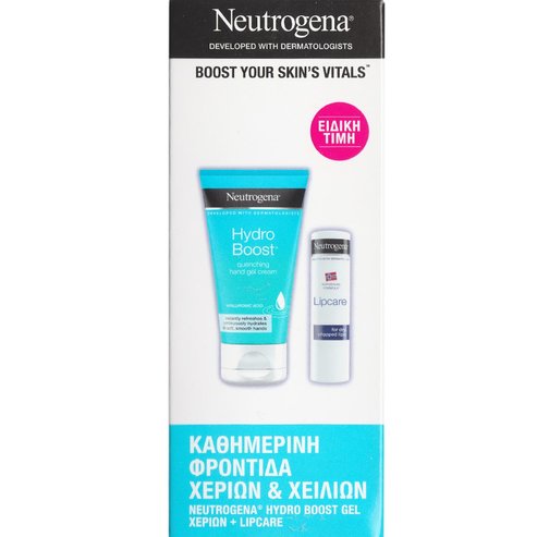 Neutrogena Promo Hydro Boost Hand Gel Cream 75ml & Norwegian Formula Lipcare Stick 4,8g