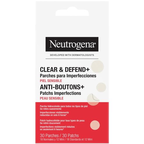 Neutrogena Clear & Defend+ Acne Patches Пластири за лице против несъвършенства, подходящи за кожа, склонна към акне 30 броя