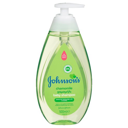 Johnson\'s Baby Shampoo Chamomile Бебешки шампоан с лайка за усещане за мекота и здраве върху косата 500ml