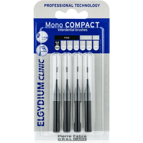 Elgydium Clinic Mono Compact Fine 0.6mm ISO 0 Interdental Brushes 4 бр