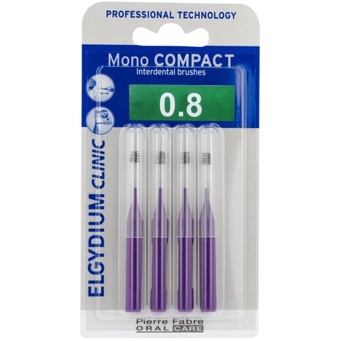Elgydium Clinic Mono Compact Interdental Brushes 0.8mm 4 бр