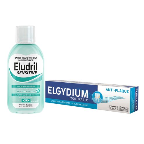 Eludril Promo Protect Mouthwash 500ml & Elgydium Antiplaque Toothpaste 75ml -50% във 2-ри продукт