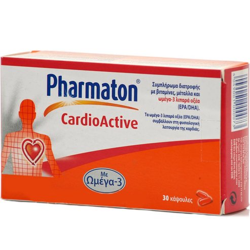 Pharmaton Cardioactive Хранителна добавка с омега-3 мастни киселини за здраво сърце 30 капс.