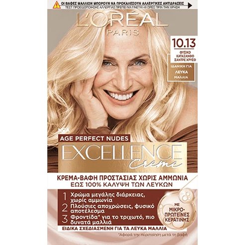 L\'Oreal Paris Excellence Creme Age Perfect Nudes Боя за коса 1 брой - 10.13 Естествено много светло русо пепелно златисто