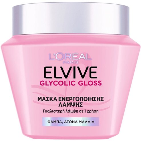 L\'Oreal Paris Elvive Glycolic Gloss Mask Маска за блясък, подходяща за матова и безжизнена коса 300ml