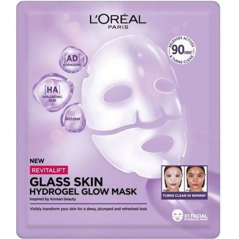L\'Oreal Paris Revitalift Glass Skin Hydrogel Glow Mask Хидрогелна маска за лице, вдъхновена от корейската грижа за кожата 25gr