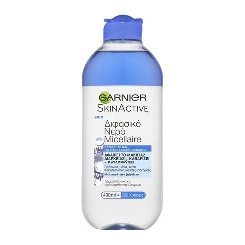 Garnier Skin Active Деликатна, вливаща се с масло, почистваща водна кожа и очи 400ml
