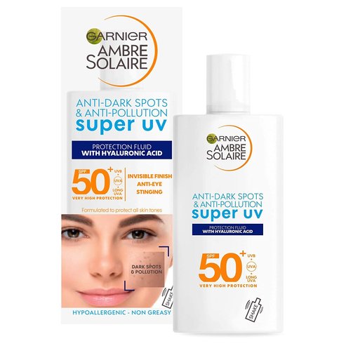 Garnier Ambre Solaire Super UV Anti Dark Spots & Antipolution Pretection Fluid Spf50+, 40ml