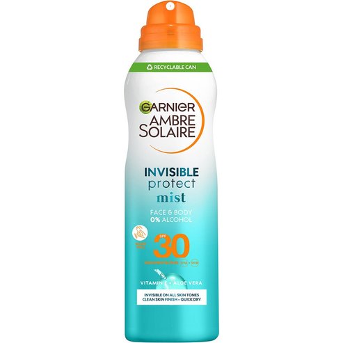 Garnier Ambre Solaire Invisible Protect Face & Body Mist Spf30, 200ml