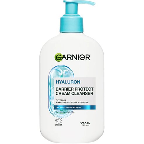 Garnier Skinactive Hyaluron Moisture Barrier Cleanser Cream Хидратиращ почистващ крем за лице с хиалуронова киселина за ежедневна употреба 250ml